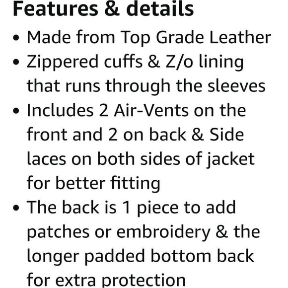 Dream Apparel Men's Leather Racer/ Biker Jacket - Picture 13 of 15